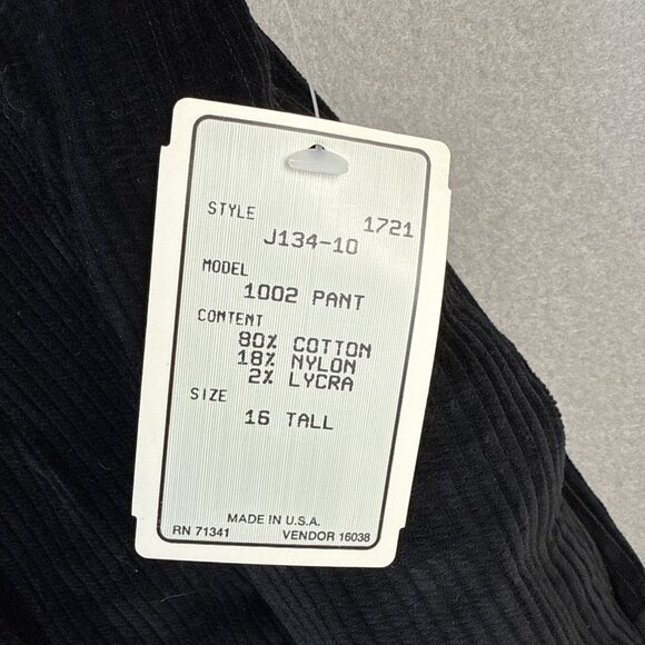 VTG LL Bean Corduroy Stirrup Pants Womens Size 16 Tall High Waist USA‎ Made NWT - Picture 2 of 10